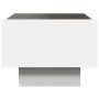 Mesa auxiliar con luz LED madera ingeniería blanco 40x40x30 cm by , Coffee table - Ref: Foro24-847497, Price: 88,37 €, Discou...