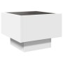 Mesa auxiliar con luz LED madera ingeniería blanco 40x40x30 cm by , Coffee table - Ref: Foro24-847497, Price: 88,37 €, Discou...