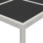 Steel and glass garden dining table 170x170x74.5 cm by vidaXL, Garden tables - Ref: Foro24-313084, Price: 176,10 €, Discount: %