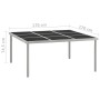 Steel and glass garden dining table 170x170x74.5 cm by vidaXL, Garden tables - Ref: Foro24-313084, Price: 176,10 €, Discount: %