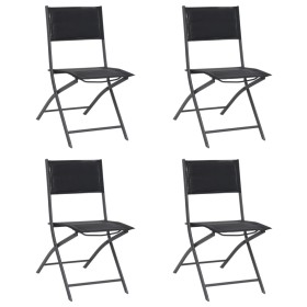 Folding garden chairs 4 units steel and textilene by vidaXL, Garden chairs - Ref: Foro24-313083, Price: 148,24 €, Discount: %