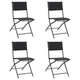 Folding garden chairs 4 units steel and textilene by vidaXL, Garden chairs - Ref: Foro24-313083, Price: 144,72 €, Discount: %