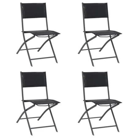 Folding garden chairs 4 units steel and textilene by vidaXL, Garden chairs - Ref: Foro24-313083, Price: 144,72 €, Discount: %