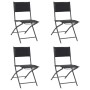 Folding garden chairs 4 units steel and textilene by vidaXL, Garden chairs - Ref: Foro24-313083, Price: 148,15 €, Discount: %