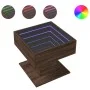 Mesa de centro y LED madera ingeniería marrón roble 50x50x45 cm by , Coffee table - Ref: Foro24-847531, Price: 89,93 €, Disco...