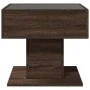 Mesa de centro y LED madera ingeniería marrón roble 50x50x45 cm by , Coffee table - Ref: Foro24-847531, Price: 89,93 €, Disco...