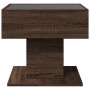 Mesa de centro y LED madera ingeniería marrón roble 50x50x45 cm von , Couchtisch - Ref: Foro24-847531, Preis: 91,28 €, Rabatt: %