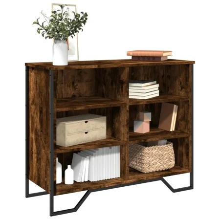 Aparador madera de ingeniería roble ahumado 91x35,5x74,5 cm von , Sideboards - Ref: Foro24-848551, Preis: 65,69 €, Rabatt: %