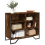 Aparador madera de ingeniería roble ahumado 91x35,5x74,5 cm by , Sideboards - Ref: Foro24-848551, Price: 66,50 €, Discount: %
