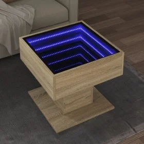 Mesa de centro y LED madera ingeniería roble Sonoma 50x50x45 cm von , Couchtisch - Ref: Foro24-847527, Preis: 82,66 €, Rabatt: %