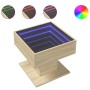 Mesa de centro y LED madera ingeniería roble Sonoma 50x50x45 cm by , Coffee table - Ref: Foro24-847527, Price: 83,82 €, Disco...