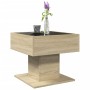 Mesa de centro y LED madera ingeniería roble Sonoma 50x50x45 cm by , Coffee table - Ref: Foro24-847527, Price: 83,82 €, Disco...