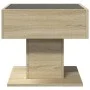 Mesa de centro y LED madera ingeniería roble Sonoma 50x50x45 cm von , Couchtisch - Ref: Foro24-847527, Preis: 82,66 €, Rabatt: %