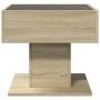 Mesa de centro y LED madera ingeniería roble Sonoma 50x50x45 cm by , Coffee table - Ref: Foro24-847527, Price: 83,82 €, Disco...
