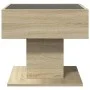 Mesa de centro y LED madera ingeniería roble Sonoma 50x50x45 cm von , Couchtisch - Ref: Foro24-847527, Preis: 82,66 €, Rabatt: %