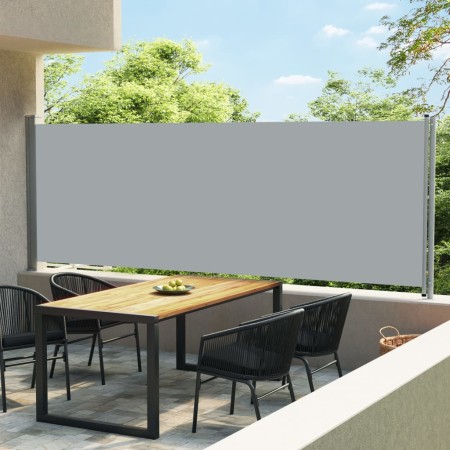 Toldo lateral retráctil para patio gris 600x160 cm by vidaXL, Umbrellas - Ref: Foro24-313379, Price: 105,29 €, Discount: %