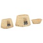 Drei Katzenkörbe mit Kissen aus natürlicher Weide, 47x34x60cm. von , Katzenmöbel - Ref: Foro24-170771, Preis: 86,60 €, Rabatt: %