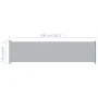 Seitliches ausziehbares Markisentuch für Terrasse, grau, 600x160 cm. von vidaXL, Sonnenschirme - Ref: Foro24-313379, Preis: 1...