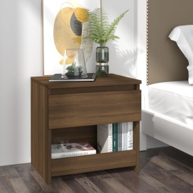Nachttisch aus braunem Eichenfurnierholz, 40x30x39 cm. von , Nachttische - Ref: Foro24-815133, Preis: 39,99 €, Rabatt: %