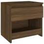 Bedside table made of brown oak plywood, measuring 40x30x39 cm. by , Nightstands - Ref: Foro24-815133, Price: 39,99 €, Discou...