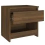Bedside table made of brown oak plywood, measuring 40x30x39 cm. by , Nightstands - Ref: Foro24-815133, Price: 39,99 €, Discou...