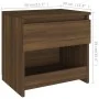 Bedside table made of brown oak plywood, measuring 40x30x39 cm. by , Nightstands - Ref: Foro24-815133, Price: 39,99 €, Discou...