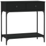 Engineered wood black console table 75x34.5x75 cm by , Side tables - Ref: Foro24-833398, Price: 77,96 €, Discount: %