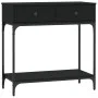 Engineered wood black console table 75x34.5x75 cm by , Side tables - Ref: Foro24-833398, Price: 76,75 €, Discount: %