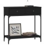 Engineered wood black console table 75x34.5x75 cm by , Side tables - Ref: Foro24-833398, Price: 77,96 €, Discount: %