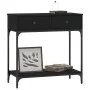Engineered wood black console table 75x34.5x75 cm by , Side tables - Ref: Foro24-833398, Price: 76,75 €, Discount: %