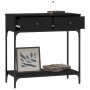 Engineered wood black console table 75x34.5x75 cm by , Side tables - Ref: Foro24-833398, Price: 77,96 €, Discount: %