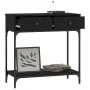 Engineered wood black console table 75x34.5x75 cm by , Side tables - Ref: Foro24-833398, Price: 76,75 €, Discount: %