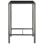 Synthetic rattan and gray glass high garden table 70x70x110 cm by vidaXL, Garden tables - Ref: Foro24-313459, Price: 72,45 €,...