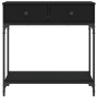 Engineered wood black console table 75x34.5x75 cm by , Side tables - Ref: Foro24-833398, Price: 77,96 €, Discount: %