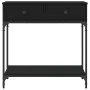 Engineered wood black console table 75x34.5x75 cm by , Side tables - Ref: Foro24-833398, Price: 76,75 €, Discount: %