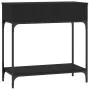 Engineered wood black console table 75x34.5x75 cm by , Side tables - Ref: Foro24-833398, Price: 76,75 €, Discount: %