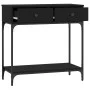 Engineered wood black console table 75x34.5x75 cm by , Side tables - Ref: Foro24-833398, Price: 76,75 €, Discount: %