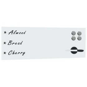White glass magnetic wall board 60x20 cm by , White boards - Ref: Foro24-30110, Price: 19,84 €, Discount: %