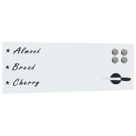 Pizarra magnética de pared blanca vidrio 60x20 cm de , Pizarras blancas - Ref: Foro24-30110, Precio: 19,46 €, Descuento: %