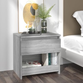 Nachttisch aus grauem Sonoma-Sperrholz 40x30x39cm von , Nachttische - Ref: Foro24-815131, Preis: 38,84 €, Rabatt: %