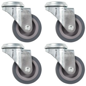 Drehbare Räder mit Loch für Bolzen 4 Stück 50 mm von , Materialhandhabung - Ref: Foro24-143422, Preis: 17,59 €, Rabatt: %