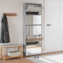 Shoe cabinet and mirror 5 levels gray Sonoma 63x17x169.5 cm by , Shoe racks and shoe organizers - Ref: Foro24-3228284, Price:...