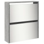 Shoe cabinet and mirror 5 levels gray Sonoma 63x17x169.5 cm by , Shoe racks and shoe organizers - Ref: Foro24-3228284, Price:...