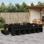 Gartenmöbel-Set, 17-teilig, mit schwarzen Polstern aus synthetischem Rattan von , Gartensets - Ref: Foro24-3211183, Preis: 1,...