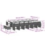 Gartenmöbel-Set, 17-teilig, mit schwarzen Polstern aus synthetischem Rattan von , Gartensets - Ref: Foro24-3211183, Preis: 89...