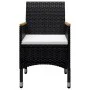 9-piece garden dining set made of black PE rattan with tempered glass. by , Garden sets - Ref: Foro24-3095894, Price: 684,68 ...