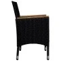 9-piece garden dining set made of black PE rattan with tempered glass. by , Garden sets - Ref: Foro24-3095894, Price: 684,68 ...