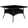 9-piece garden dining set made of black PE rattan with tempered glass. by , Garden sets - Ref: Foro24-3095894, Price: 684,68 ...