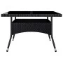 9-piece garden dining set made of black PE rattan with tempered glass. by , Garden sets - Ref: Foro24-3095894, Price: 684,68 ...