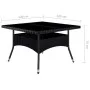 9-piece garden dining set made of black PE rattan with tempered glass. by , Garden sets - Ref: Foro24-3095894, Price: 684,68 ...
